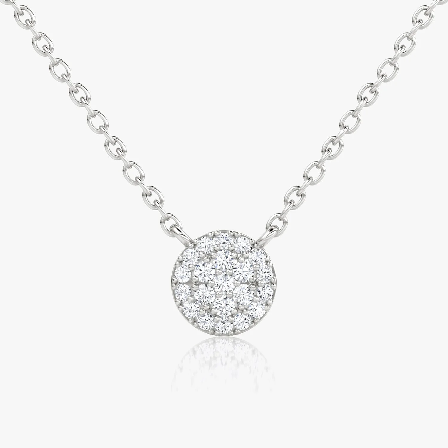 0.12 TCW Round Lab Grown Diamond Necklace preview angle 1
