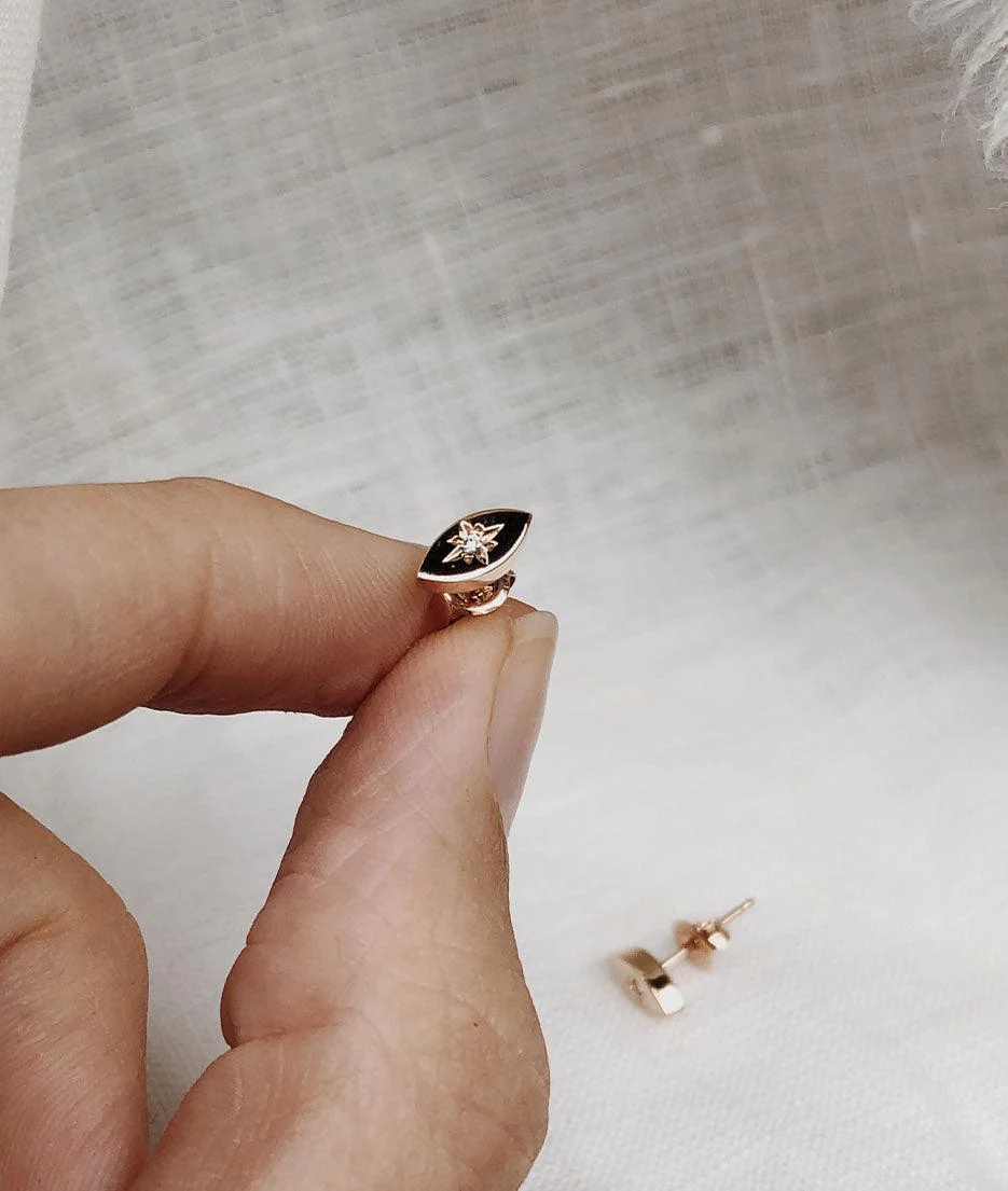0.01 CT Round Lab Grown Diamond Earring preview angle 1