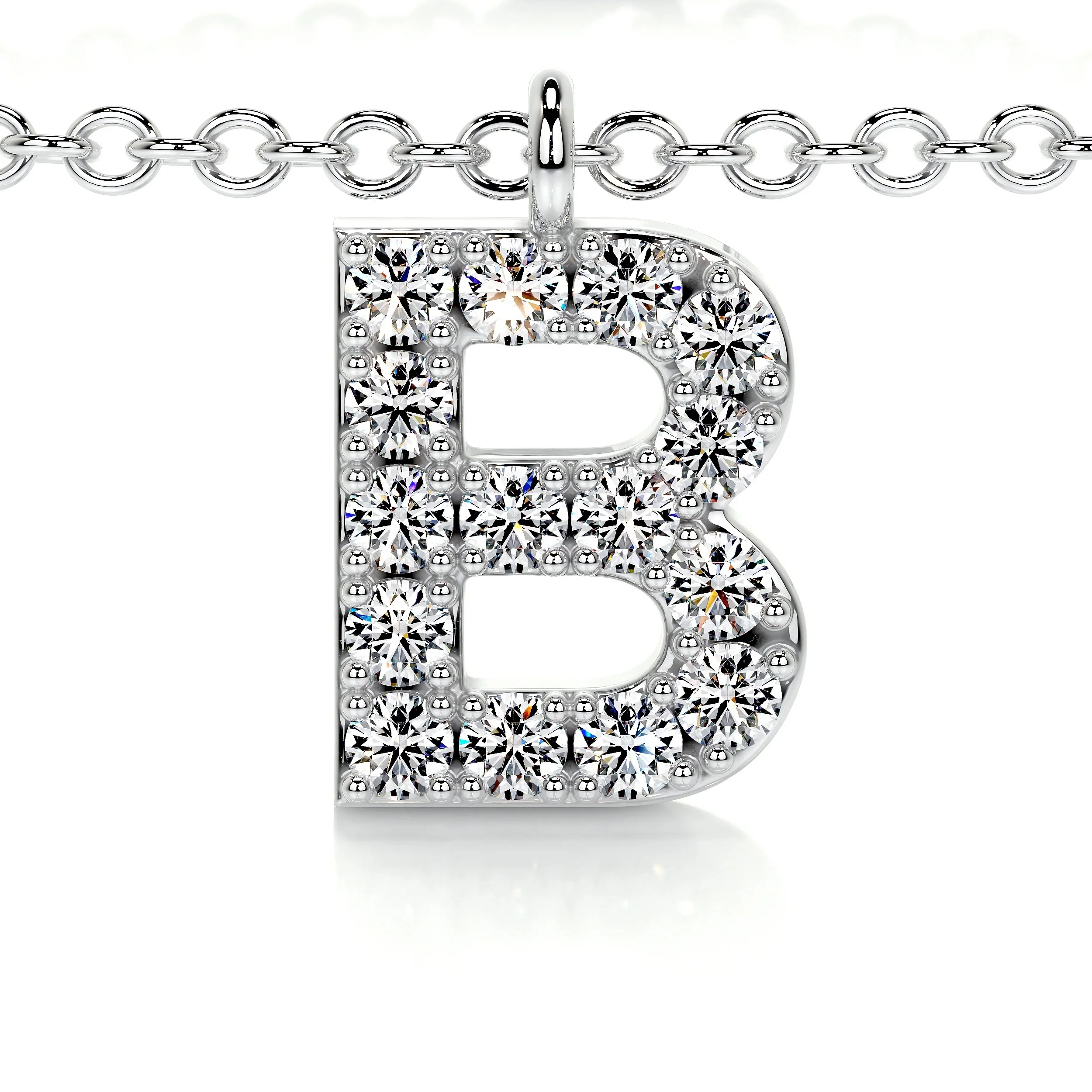 0.15 TCW Round Lab Grown Diamond Initial Bracelet preview angle 2