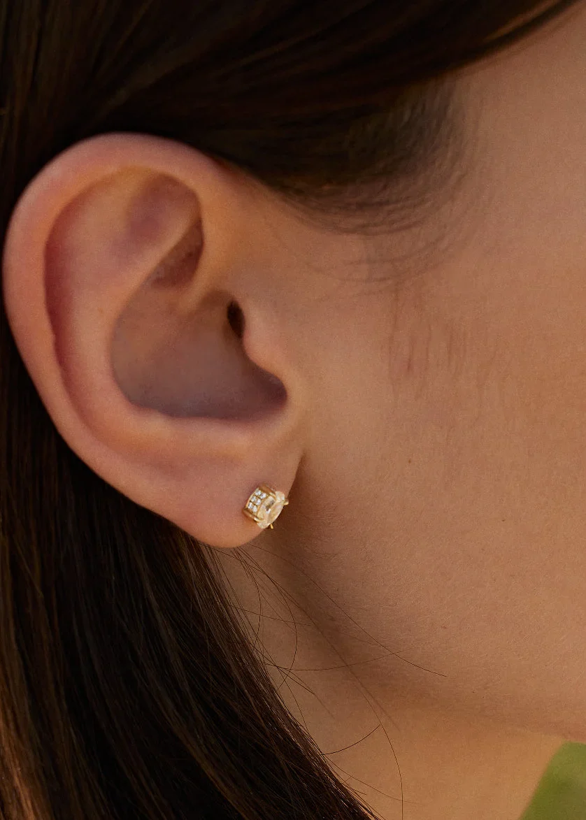 2.68 TCW Oval Lab Grown Diamond Stud Earrings preview angle 2