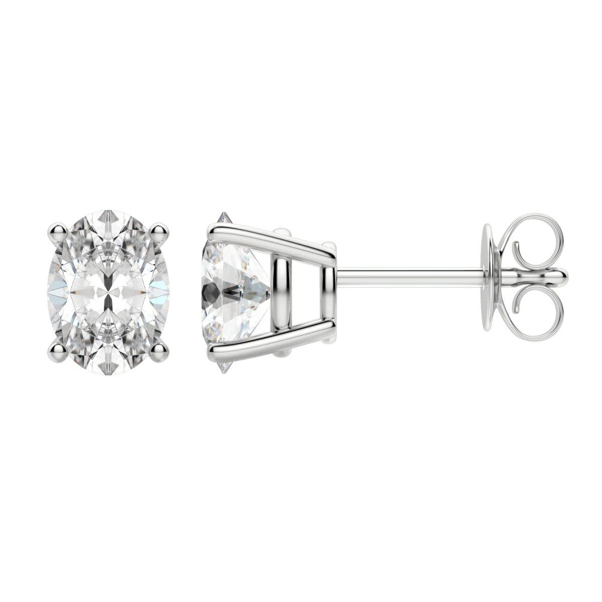 0.50 CT-2.0 CT Oval Solitaire Lab Grown Diamond preview angle 2