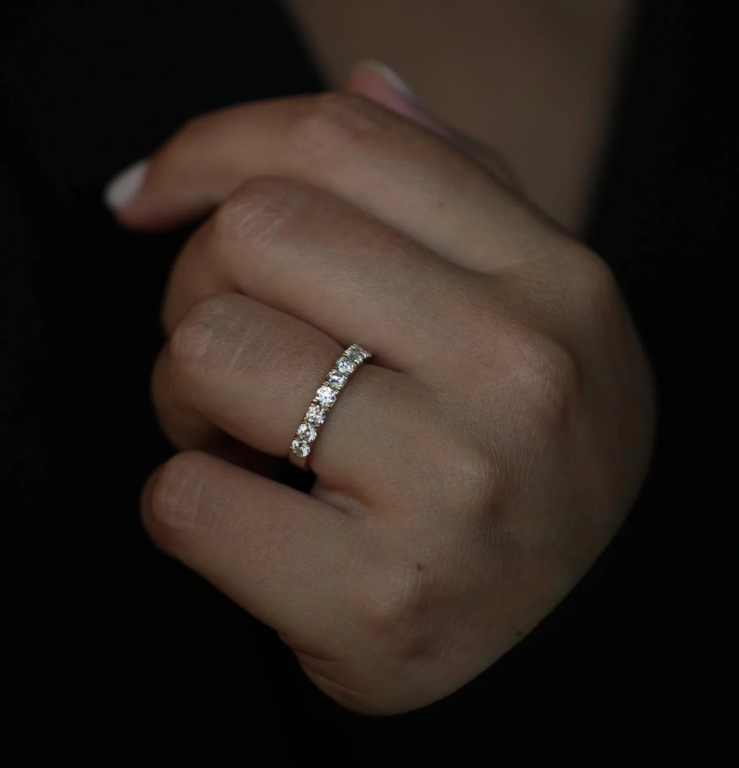 1.10 CT Round Lab Grown Diamond Wedding Band preview angle 2