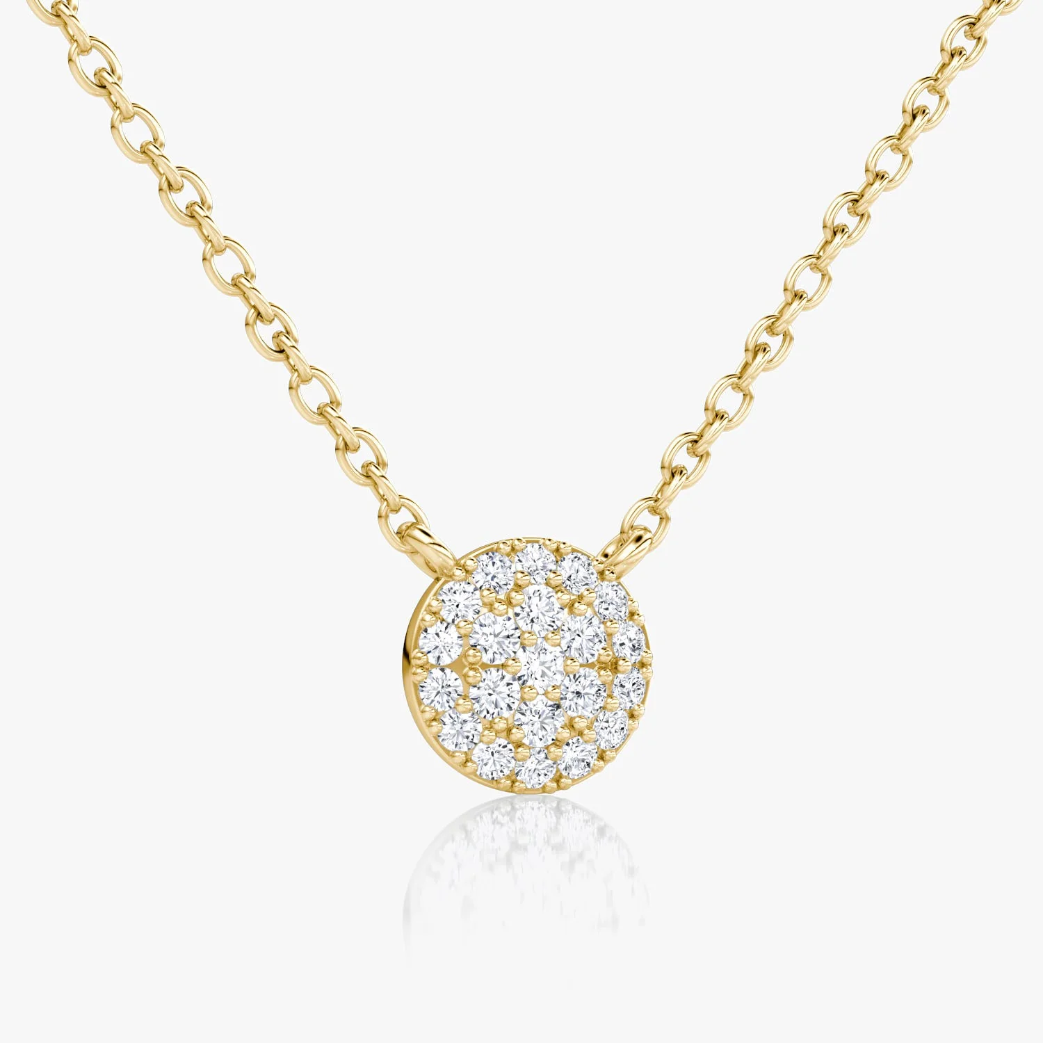 0.12 TCW Round Lab Grown Diamond Necklace preview angle 3