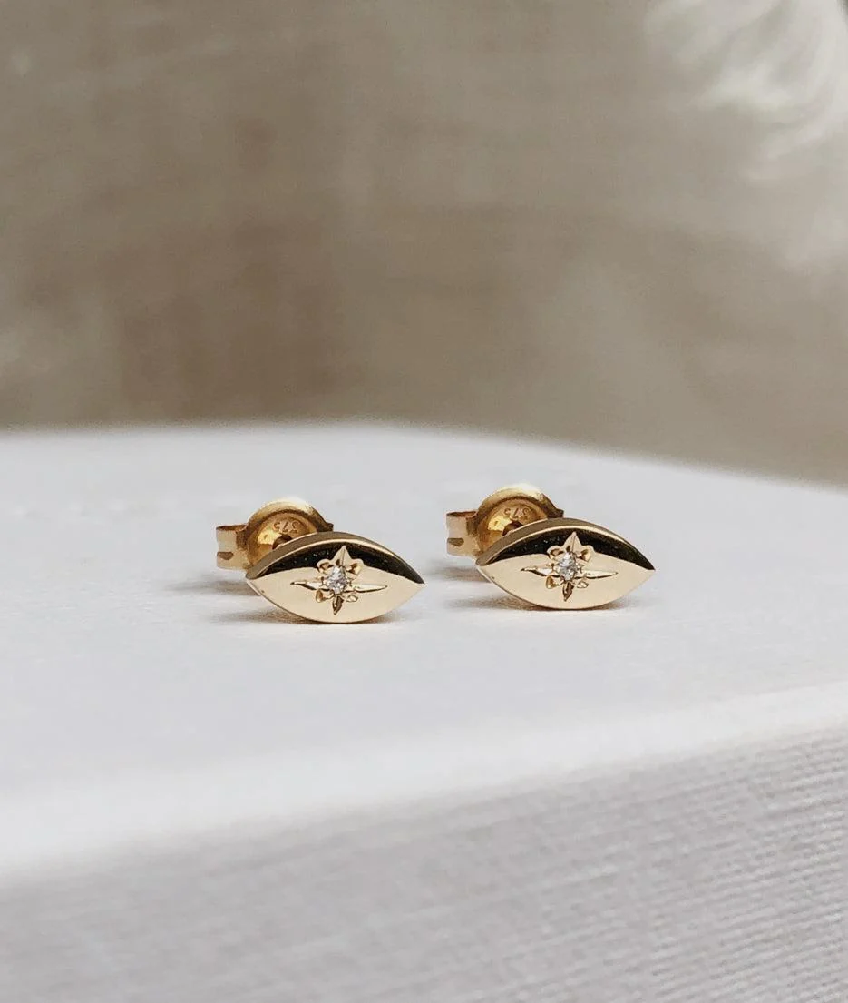 0.01 CT Round Lab Grown Diamond Earring preview angle 3
