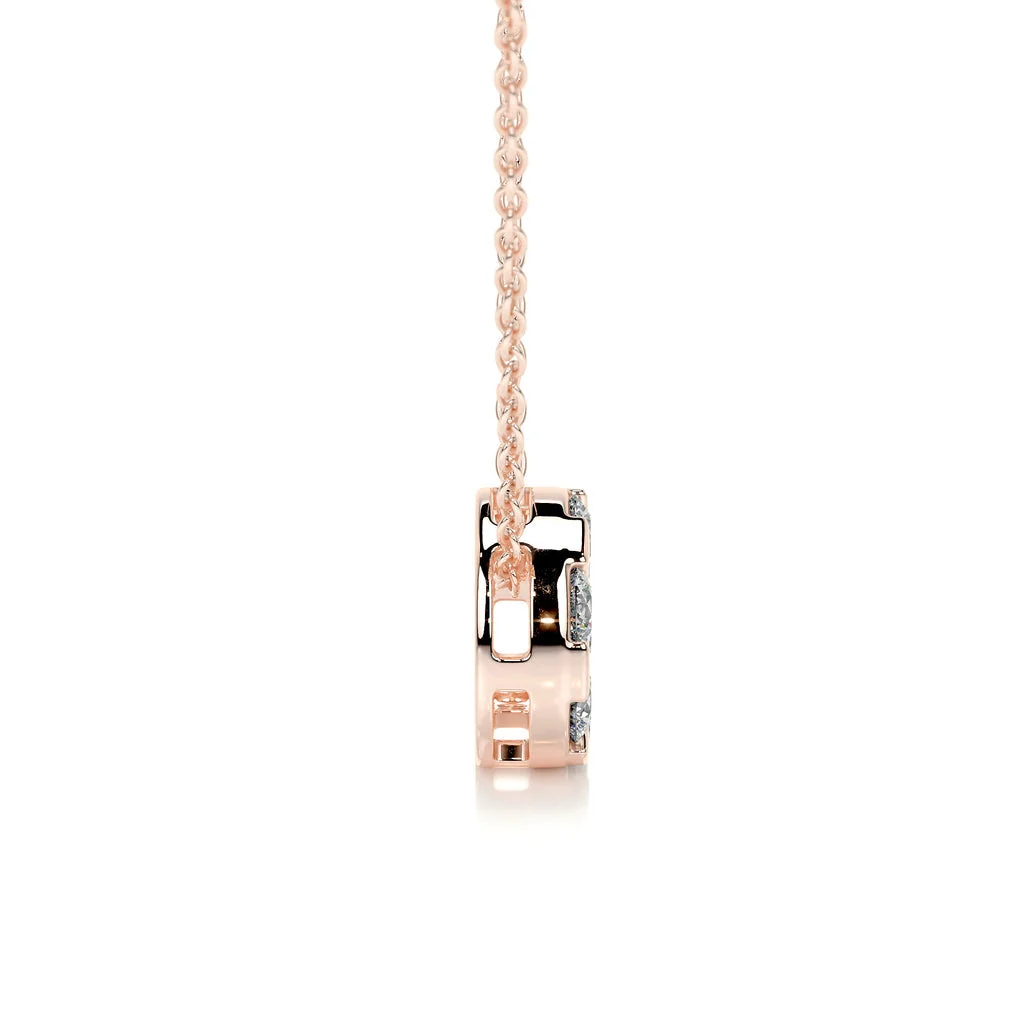 0.50 TCW Round Lab Grown Diamond Necklace preview angle 4