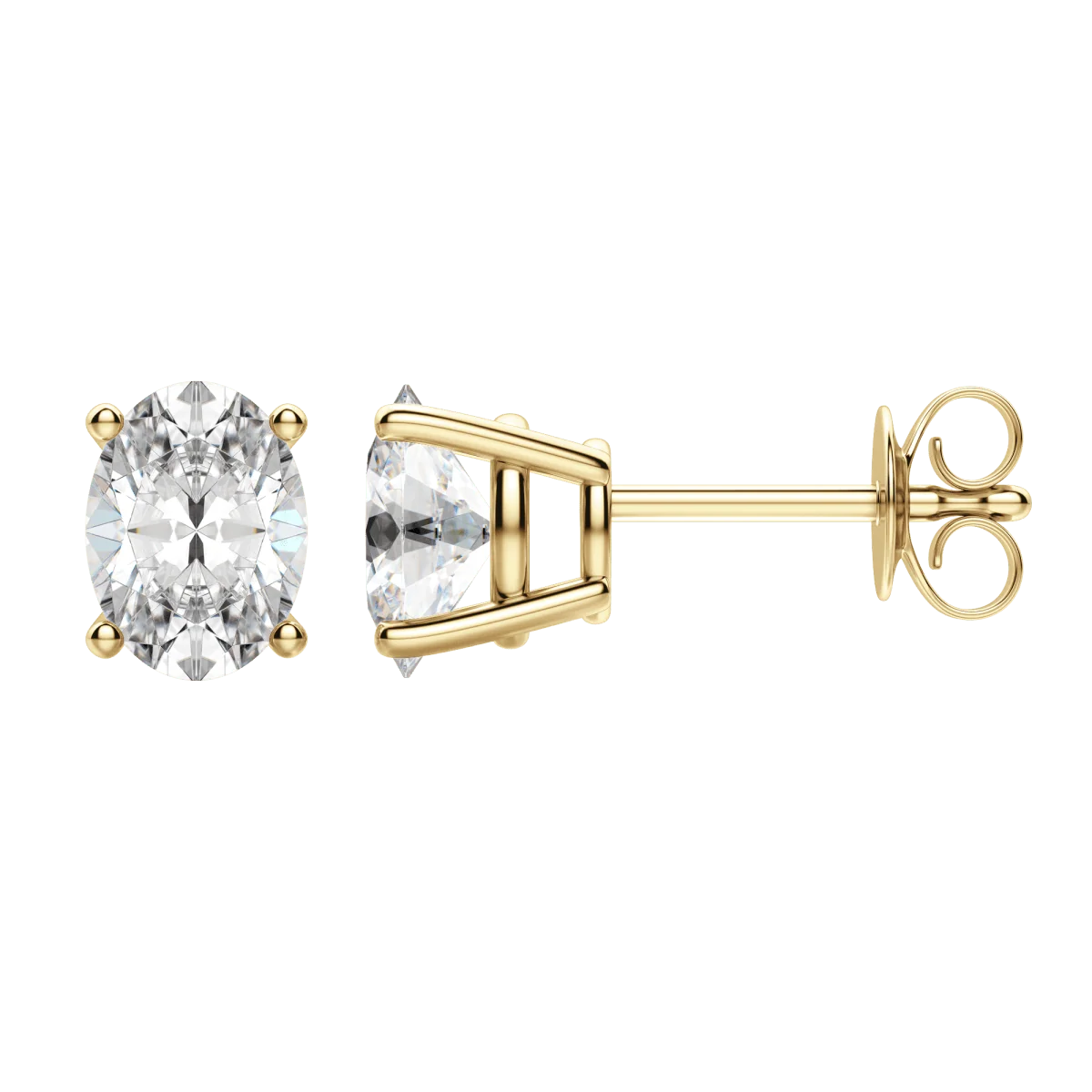0.50 CT-2.0 CT Oval Solitaire Lab Grown Diamond preview angle 4