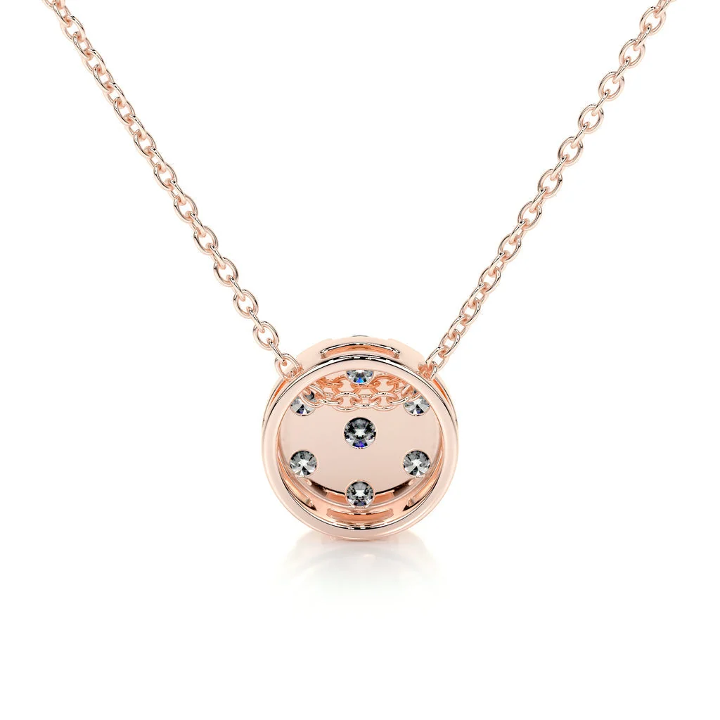 0.50 TCW Round Lab Grown Diamond Necklace preview angle 5