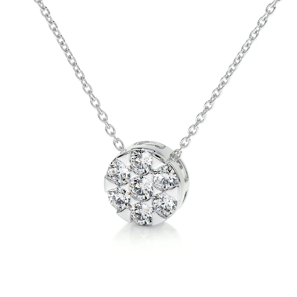 0.50 TCW Round Lab Grown Diamond Necklace preview angle 6