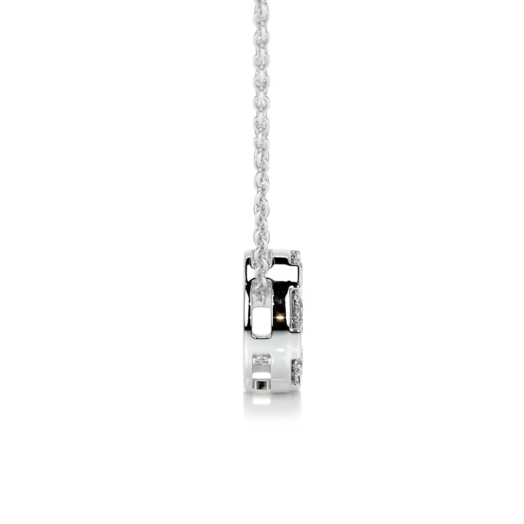 0.50 TCW Round Lab Grown Diamond Necklace preview angle 7